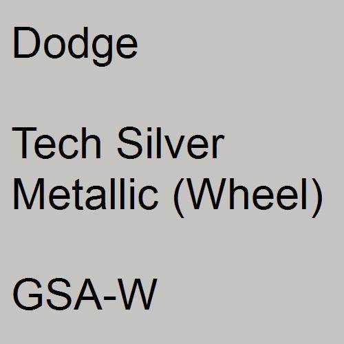 Dodge, Tech Silver Metallic (Wheel), GSA-W.